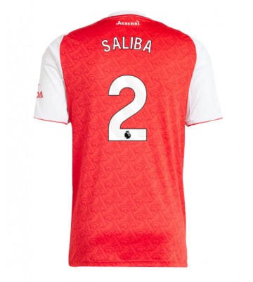 Lacne Muži Futbalové dres Arsenal William Saliba #2 2025-26 Krátky Rukáv - Domáci